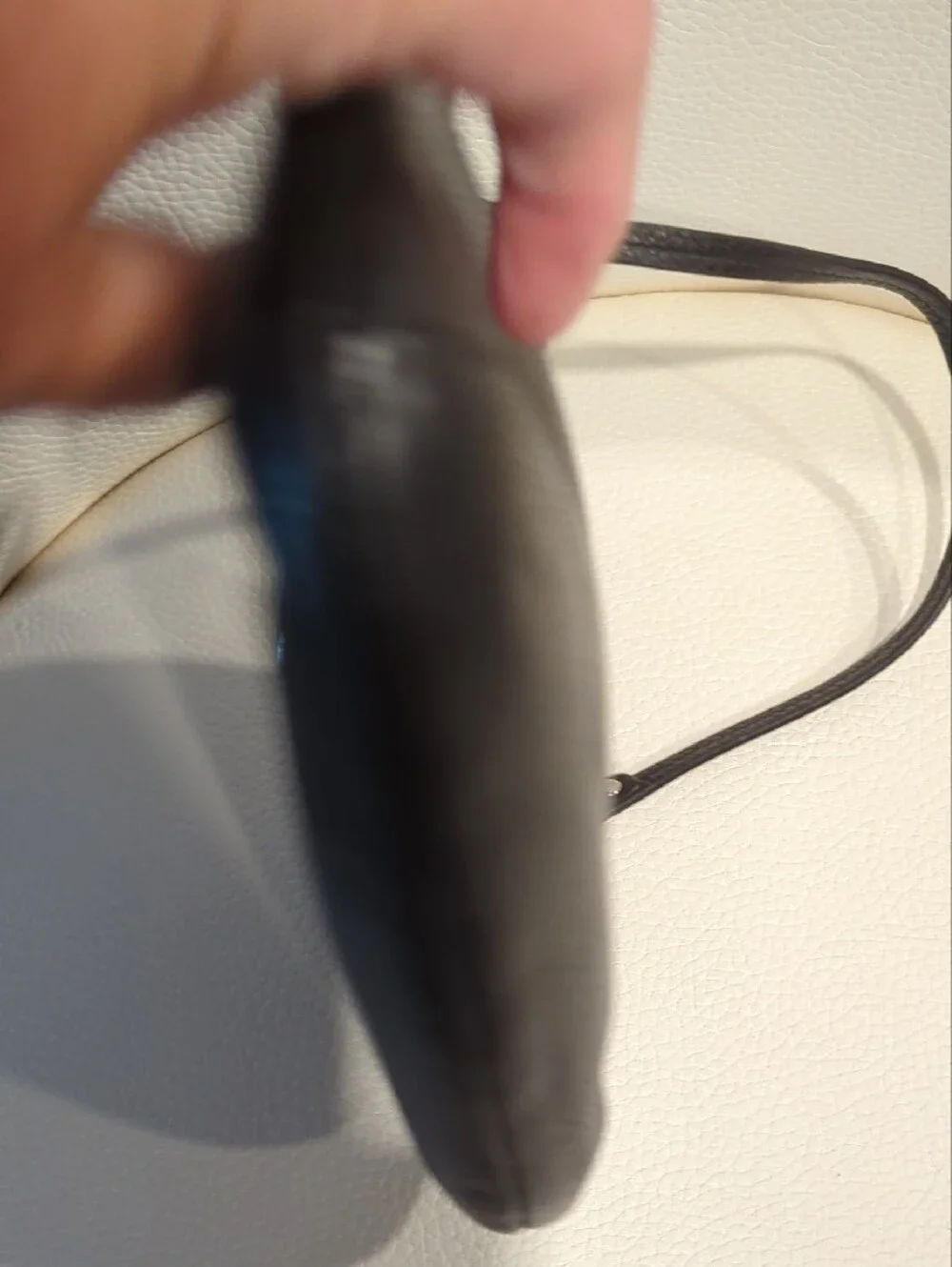 Black Leather Wristlet Clutch - Sleek Everyday Bag